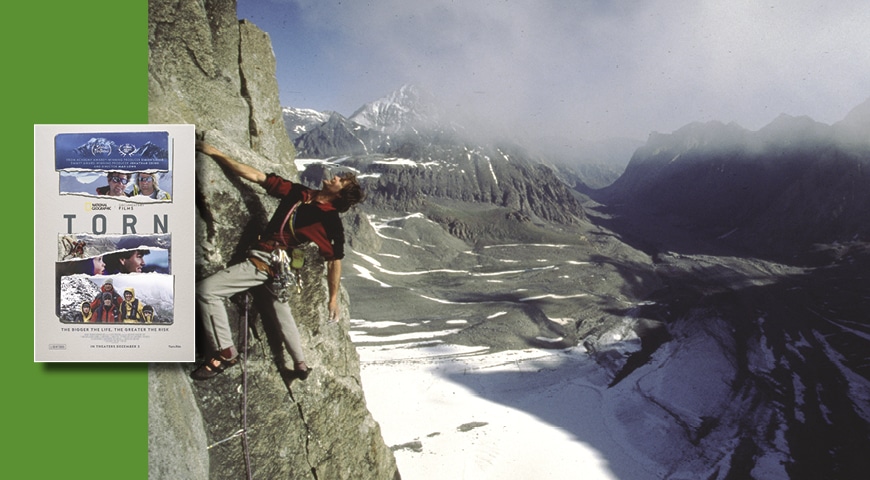 legendary climber alex lowe scales a mountain