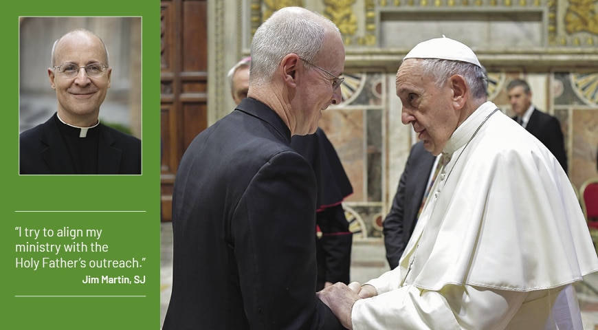 Father Jim Martin talks to Pope Francis
