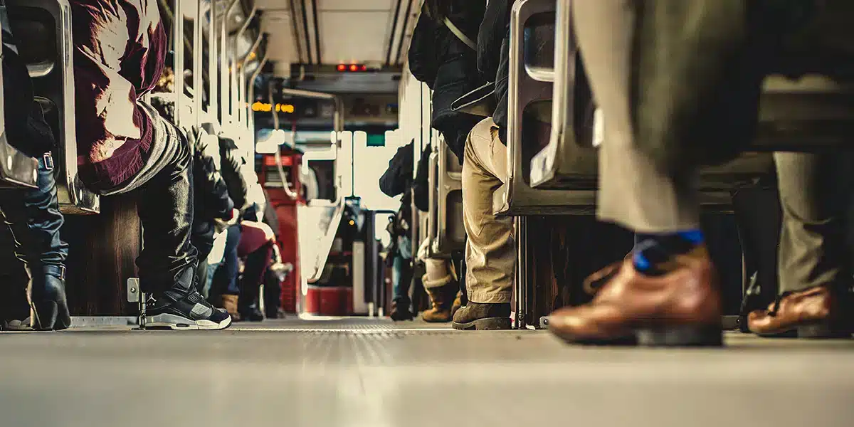 people sitting on a bus