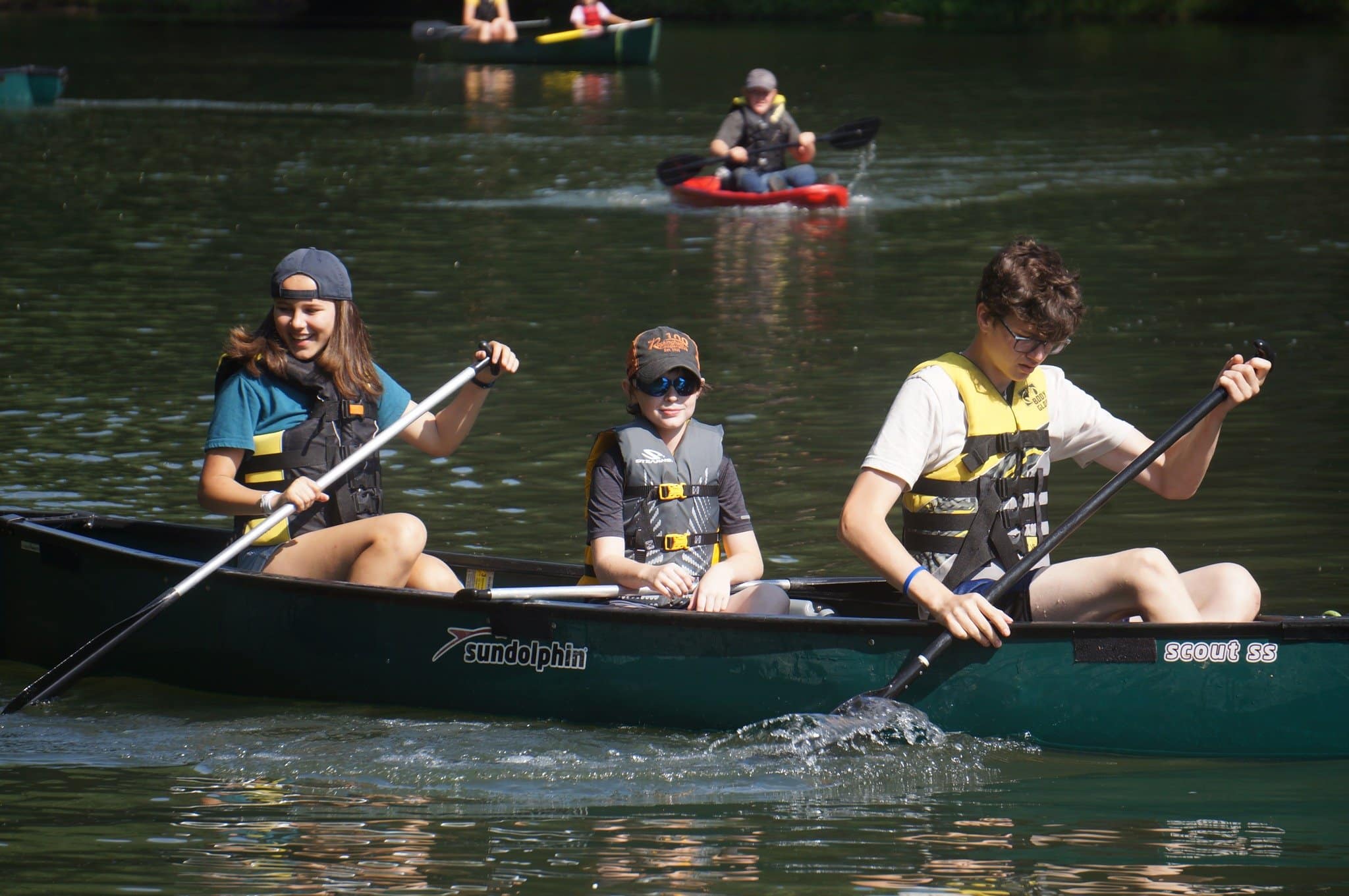 Campers enjoy canoeing on the lake at Blessed Carlo Acutis Youth Camp in Huttonsville, W.Va., in this undated photo. (OSV News photo/courtesy of Blessed Carlo Acutis Youth Camp)