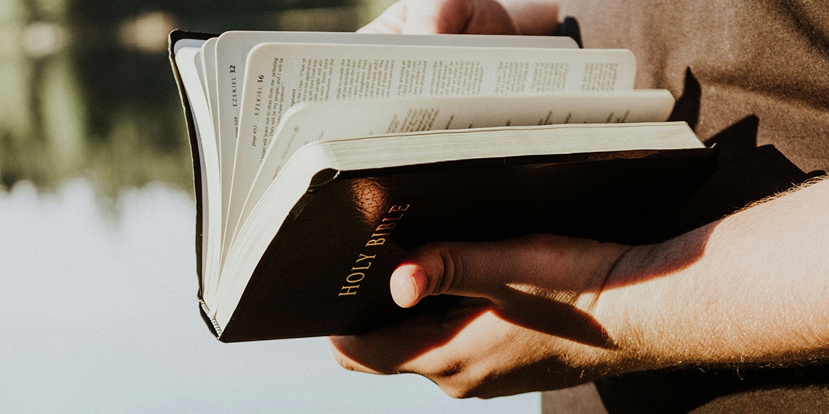 A person reading the Bible