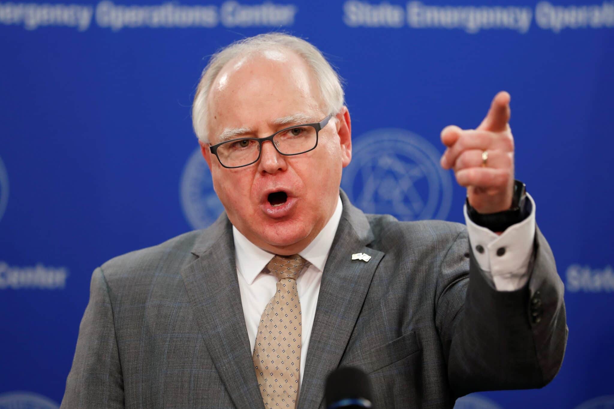 Democratic Minnesota Gov. Tim Walz is pictured in a June 3, 2020, photo.