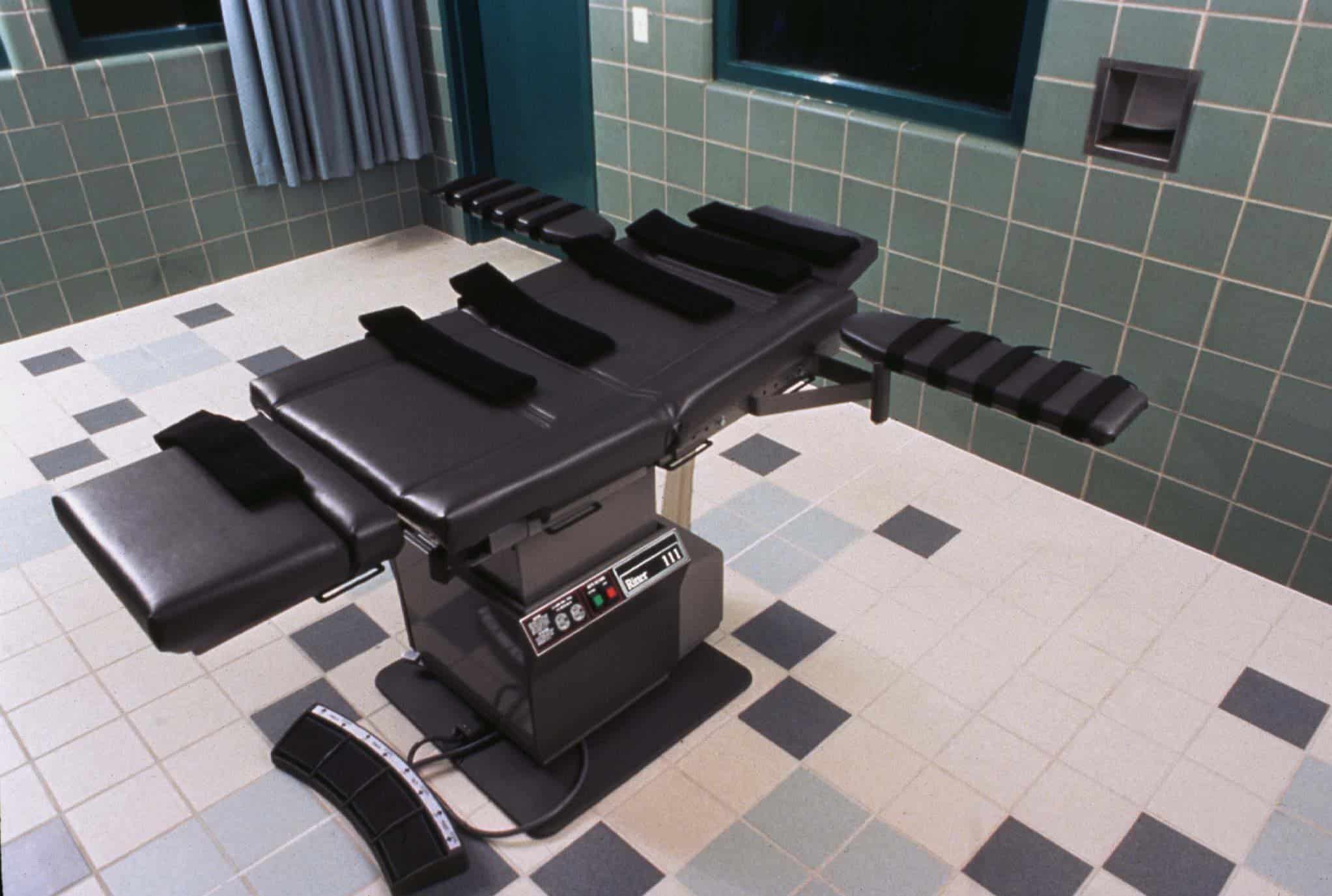 The execution chamber in the U.S. Penitentiary in Terre Haute, Ind.,