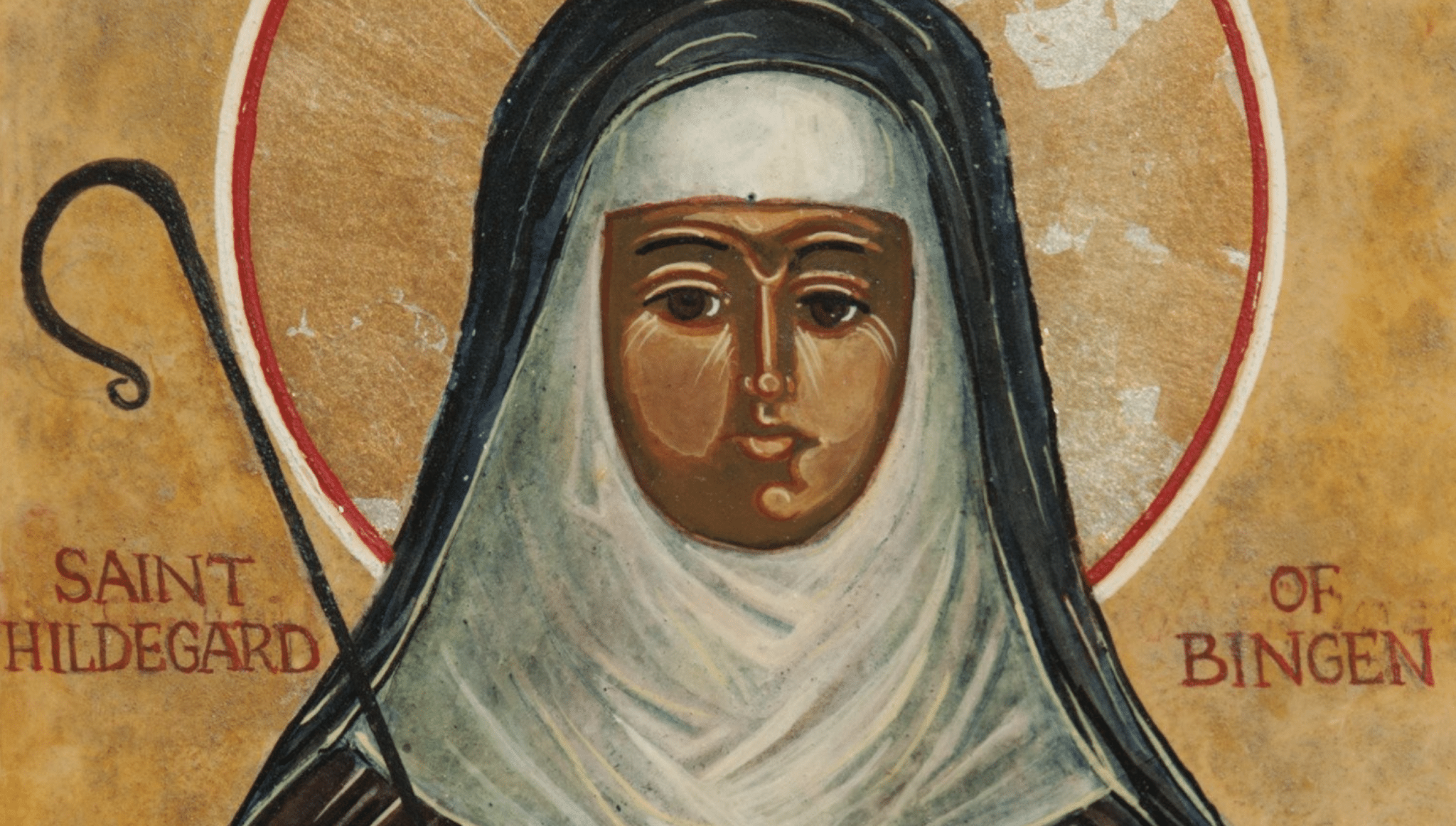 St. Hildegard of Bingen is depicted in an icon by Augustinian Father Richard G. Cannuli. (OSV News photo/courtesy of Father Richard Cannuli)