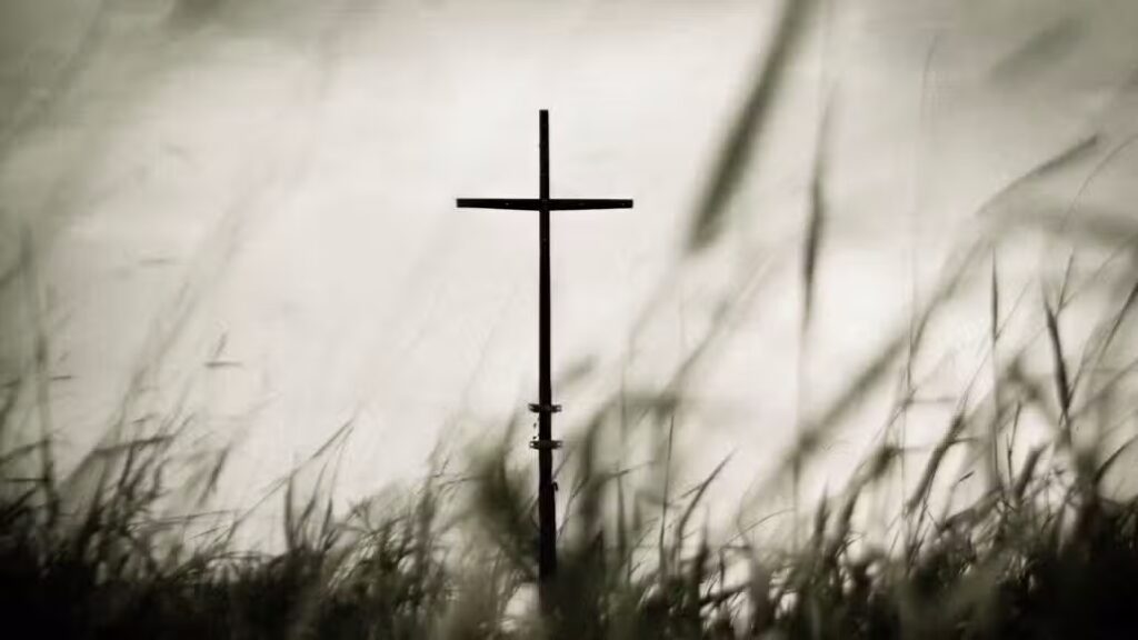 Cross in high grasses