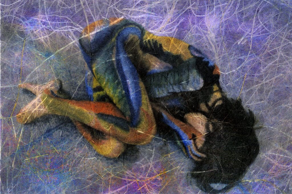 Illustration of a woman on the floor in pain | Image: Fotosearch